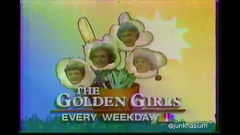 1989 "Let The Golden Girls Brighten Your Weekdays" TV Promo