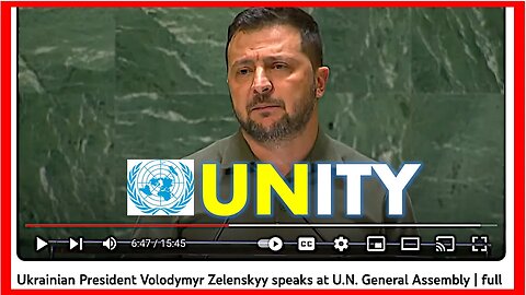 Zelensky UN SPEECH: Unity in stopping Russia