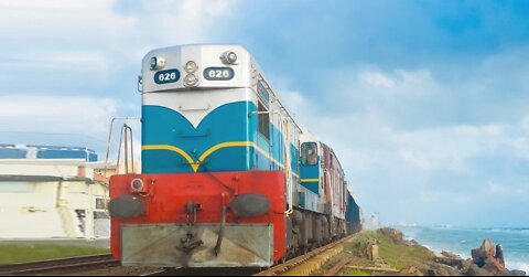 M4 locomotive train passing m11from sri lanka