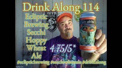 Drink Along w #beerandgear 114: Ecliptic Brewing Secchi Hoppy Wheat Ale. 4.75/5*