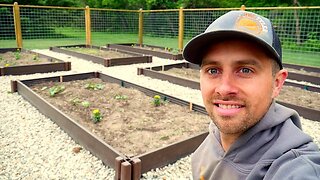 How to make SIMPLE Raised Garden Beds with Composite Decking | Backyard Raised Vegetable Garden Beds