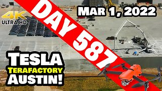 CONCRETE-O-RAMA AT GIGA TEXAS! - Tesla Gigafactory Austin 4K Day 587 - 3/1/22 - Tesla Terafactory