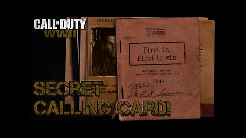 Call of Duty WWII - Unlock SECRET Calling Card Before Release!