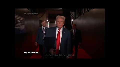 Donald Trump enters Republican convention hall with gauze covering his ear