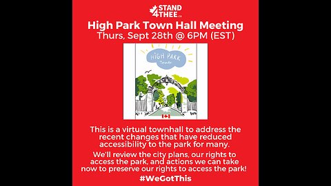 High Park Town Hall Sept 28 2023