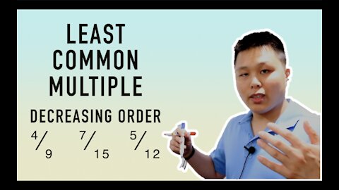 Least Common Multiple & Decreasing Order - Practice Problem | CAVEMAN CHANG