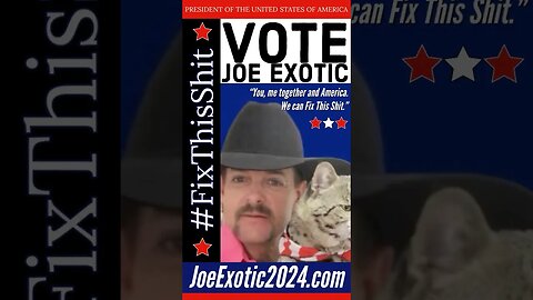 Vote Joe Exotic 2024 “America first in every aspect.”