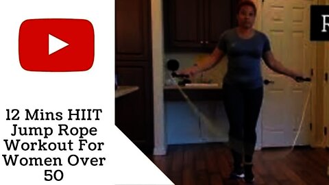 #hiit #jumpropeworkout #fitover50 12 Min Full Body HIIT Jump Rope Workout For Women Over 50