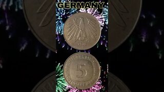 Germany 5 mark 1975.#shorts #coinnotesz