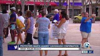 Protesters march against Kavanaugh confirmation in West Palm Beach