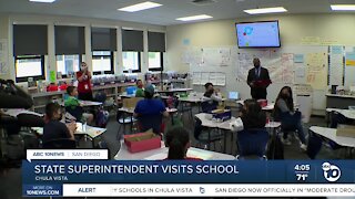 State Superintendent Tony Thurmond visits two Chula Vista Schools