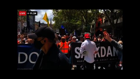 AUSTRALIA - THOUSANDS Upon THOUSANDS March Against Mandates In Brisbane