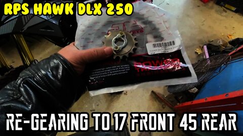 [E4] Front Rear sprocket change 17/45 (428 chain) RPS Hawk DLX top speed