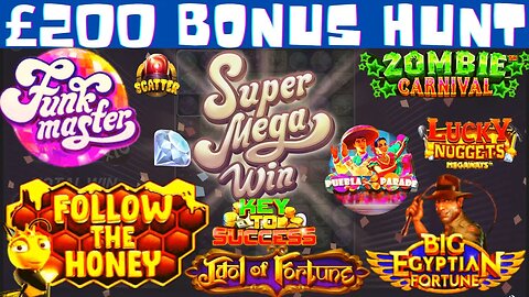 £200 LOW STAKES BONUS HUNT 15 BONUSES INC. ZOMBIE CARNIVAL, THE GREAT STICK UP, FOLLOW THE HONEY ++