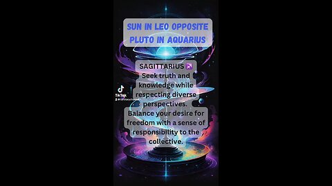 SAGITTARIUS ♐️- Sun in Leo opposite Pluto in Aquarius energy #astrology #tarotary #sagittarius