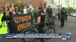 Five people arrested during climate change protest Monday in Denver