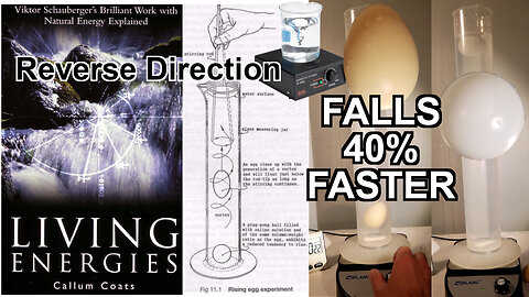 🔬#MESExperiments 40: Replicating Viktor Schauberger's Rising Egg Experiment in REVERSE