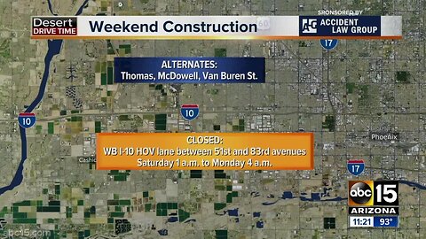 Weekend Travel Alert: I-10 will close for construction!