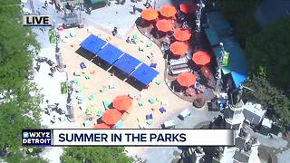 Summer in the parks in downtown Detroit