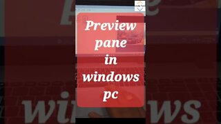 Preview pane in windows pc #shorts #youtubeshorts