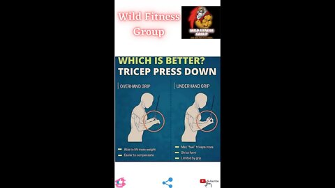 🔥Which is better triceps press down: overhand v/s underhand grip🔥#fitness🔥#wildfitnessgroup🔥#shorts🔥