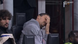 Zlatan Ibrahimovic Couldn't Believe It Inter Milan Vs AC Milan Champions League #championsleague