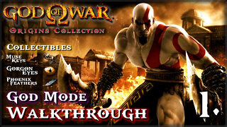 God of War [PS3] - Walkthrough / God Mode 100% / All Muse Keys & Upgrades (Part.1)