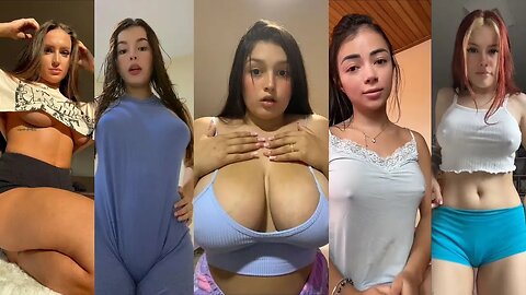 No Bra Challenge - Bouncing Tits, Perfect Boobs, Boobs Teasing, TikTok, Braless