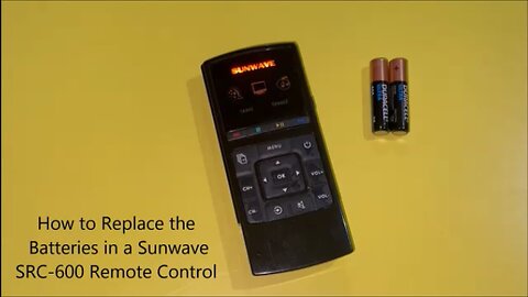 How to Replace the Batteries in a Sunwave SRC-600 Remote Control