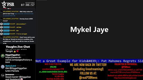 2023-12-12 07:00 EST - Patriots Soapbox AM: with MykelJaye, SkyeBreeze