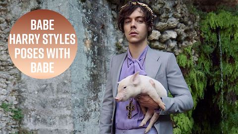 Babe Harry Styles poses with Babe in new Gucci campaign