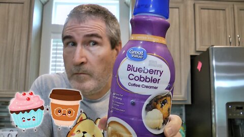 THIS IS A THING?? Great Value BLUEBERRY COBBLER COFFEE CREAMER Review ☕😮
