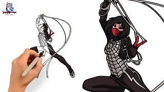 How to Draw Silk Spider - Woman Cindy Moon - Art Tutorial