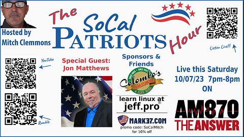 The SoCal Patriots Hour: Episode 5 w/ Jon Matthews