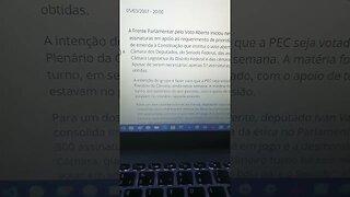 frente busca apoio para pé que que acaba com voto secreto de senadores deputados federais 🗳️☑️🔊