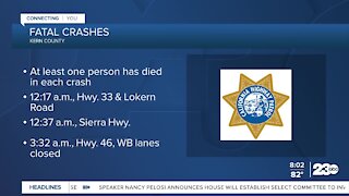Three fatal crashes in Kern County