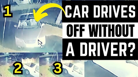 Guy's Car Mysteriously Drives Away, With No Driver In The Car? Actual Footage!
