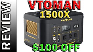 VTOMAN Jump 1500X Portable Power Station 1500W LiFePO4 Battery Powered Generator Expandable Review