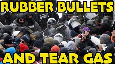 🚨UPDATE🚨 OTTAWA POLICE USING RUBBER BULLETS AND TEAR GAS ON PEACEFUL PROTESTORS TONIGHT!!! WTF!!!!!