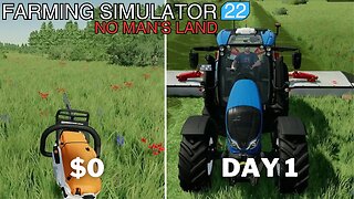 Dirt to riches: No Mans Land start from scratch mode (Timelapse) | Farming simulator 2022 [E1]
