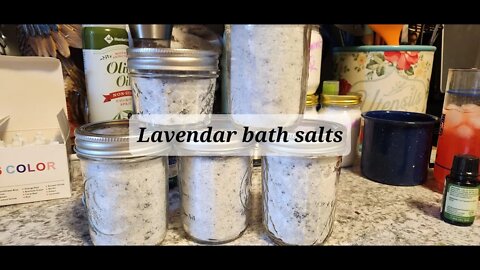 Lavender bath salts DIY Handmade Gifts $10 or Less Collab @A Godly Home