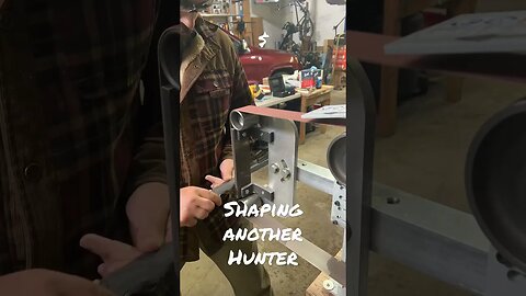 Thicker Hunter Shaping: .002” thick steel this go round. Want a very sturdy Gaurd area #homemade