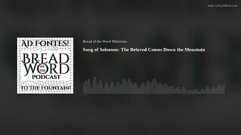 Song of Solomon: The Beloved Comes Down the Mountain