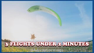 3 flights in under 2 minutes