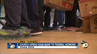 Church opens food bank to federal workers