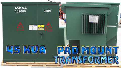45 KVA Pad Mount Transformer - 13200Y/7620 Grounded Wye Primary KNAN/Bell Green
