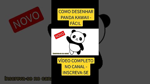 CONO DESENHAR PANDA KAWAII - FÁCIL #desenho #shorts #desenholivre #desenhofacil #desenhofofo