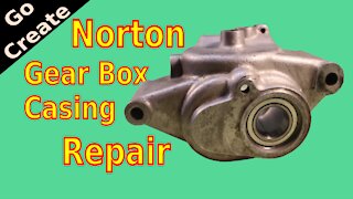 Norton Classic Bike Gear Box Casing Repair - Main Bearing Housing
