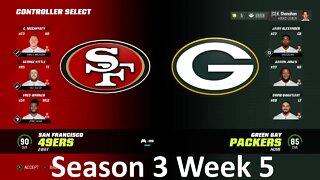 Madden Nfl 23 49ers Vs Packers Simulation Franchise S3 W5