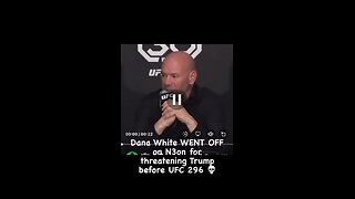 Dana White WENT OFF on N3on for threatening Trump before UFC 296 💀 🤣